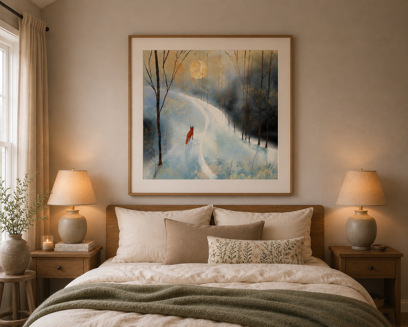 "Fox Prints" / Winter Fox Print by Paige Keiser