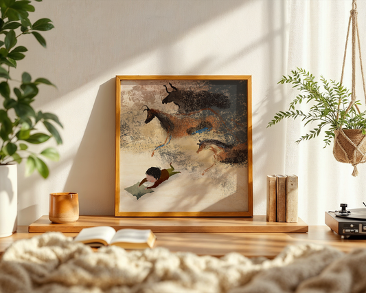 "Lascaux Cave/ Little Artist" Print by Paige Keiser